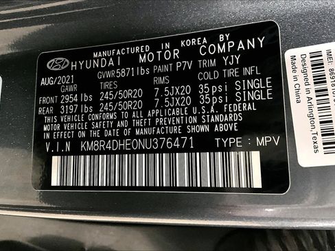 Used 2022 Hyundai Palisade SEL w/ 8P Bench Seat Package image 33