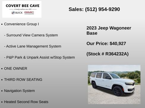 Used 2023 Jeep Wagoneer 2WD w/ Convenience Group I image 12