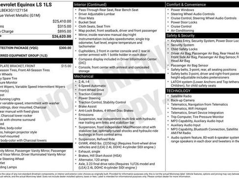 Used 2016 Chevrolet Equinox LS w/ LPO, Protection Package FWD image 4