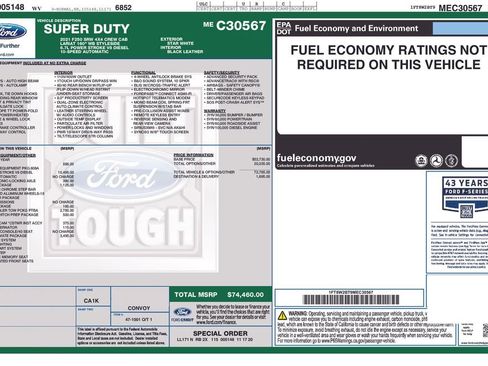 Used 2021 Ford F250 Lariat w/ Lariat Ultimate Package image 16