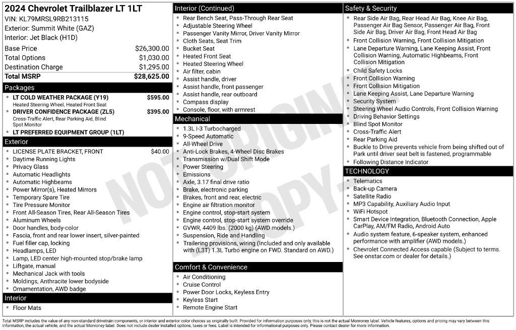 Used 2024 Chevrolet TrailBlazer LT w/ LT Cold Weather Package AWD/4WD image 4