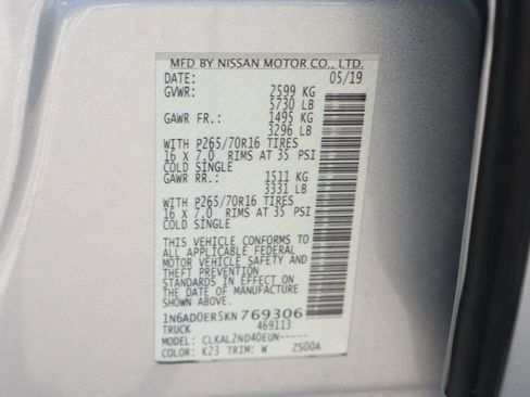 Used 2019 Nissan Frontier SV image 48