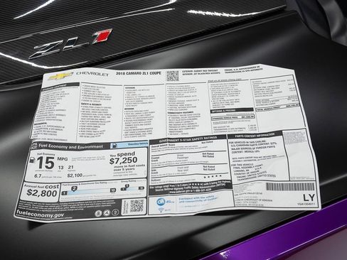 Used 2018 Chevrolet Camaro ZL1 RWD image 70