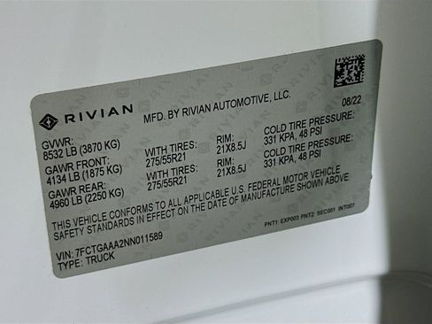 Used 2022 Rivian R1T Adventure AWD/4WD image 31