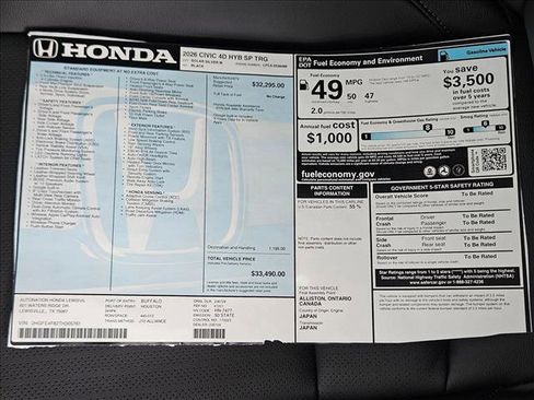 New 2026 Honda Civic Sport Touring image 17