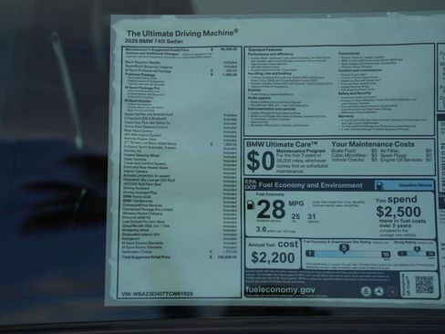 New 2026 BMW 740i w/ Premium Package image 8