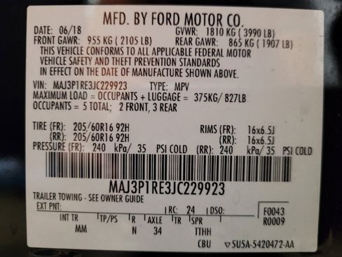 Used 2018 Ford EcoSport S FWD image 33