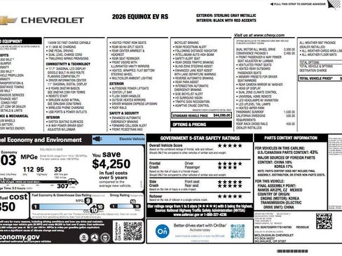 Used 2026 Chevrolet Equinox EV RS w/ Convenience Package II AWD/4WD image 5