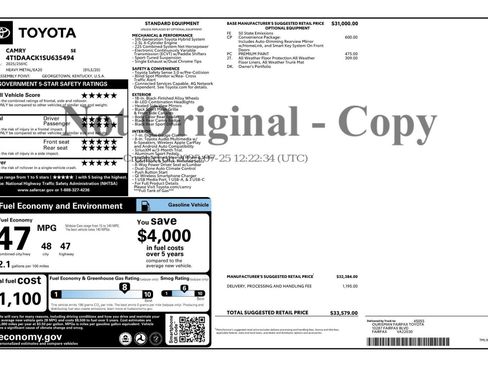 Used 2025 Toyota Camry SE w/ Convenience Package image 51