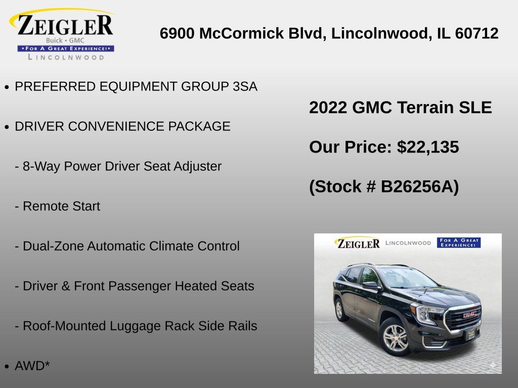Certified 2022 GMC Terrain SLE w/ Driver Convenience Package AWD/4WD image 6