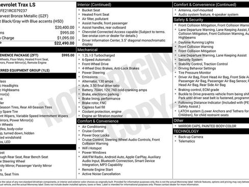 Certified 2024 Chevrolet Trax LS w/ LS Convenience Package FWD image 23
