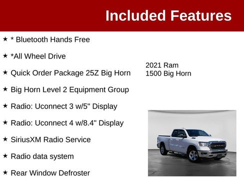 Used 2021 RAM 1500 Big Horn AWD/4WD image 3