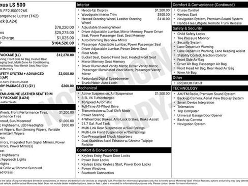 Used 2018 Lexus LS 500 AWD w/ Luxury Package image 40