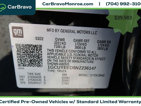 Certified 2022 Chevrolet Silverado 1500 RST AWD/4WD image 43