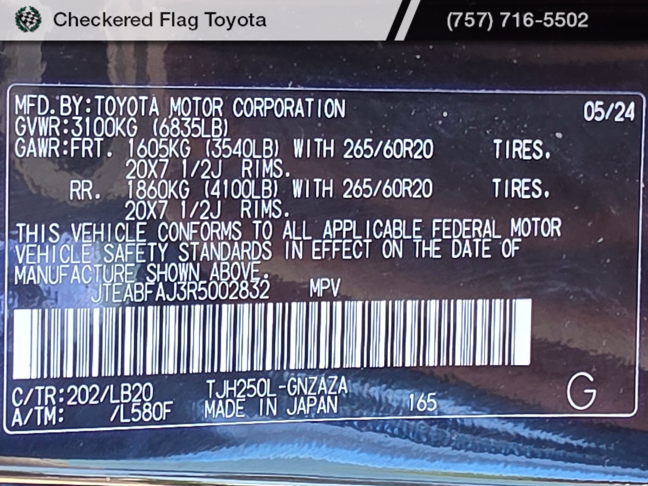 Used 2024 Toyota Land Cruiser w/ Premium Package AWD/4WD image 29