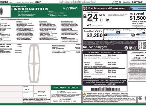 Certified 2024 Lincoln Nautilus Premier w/ Equipment Group 102A image 36