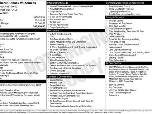 Used 2024 Subaru Outback Wilderness AWD/4WD image 27