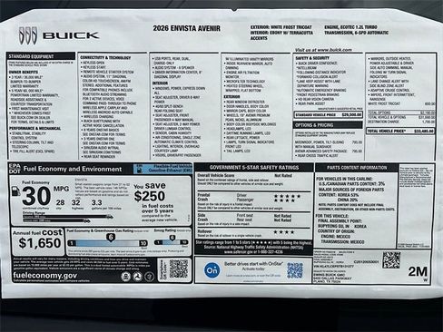 New 2026 Buick Envista Avenir image 21