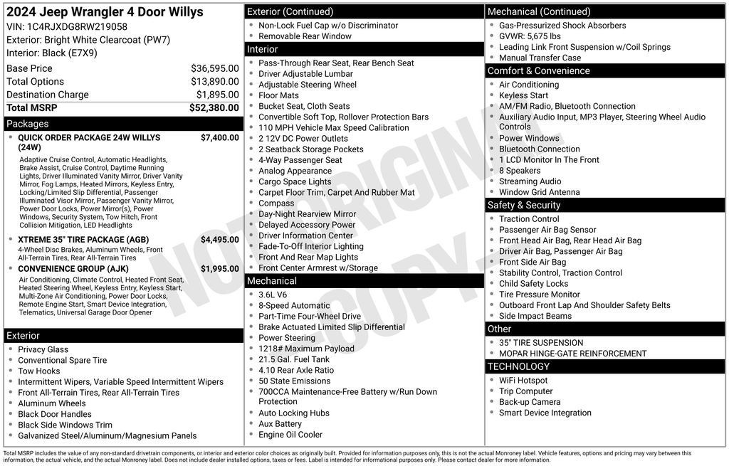 Used 2024 Jeep Wrangler Unlimited Sport AWD/4WD image 23