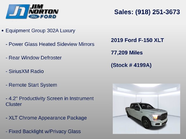 Used 2019 Ford F150 XLT w/ Equipment Group 302A Luxury AWD/4WD image 8