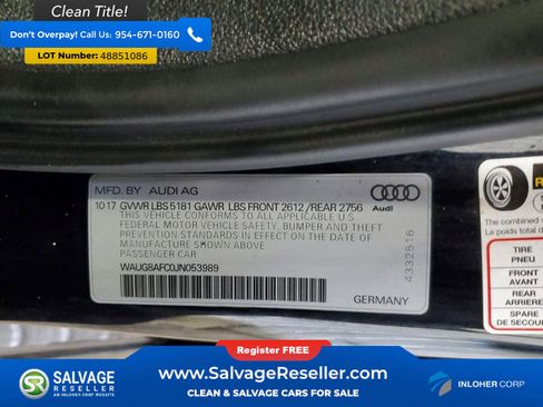 Used 2018 Audi A6 2.0T Premium Plus w/ Premium Plus Package image 16