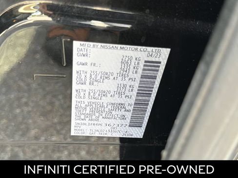 Certified 2023 INFINITI QX60 Luxe w/ Cargo Package FWD image 28