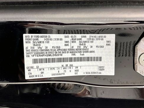 Certified 2021 Ford Ranger Lariat w/ Equipment Group 501A High AWD/4WD image 35