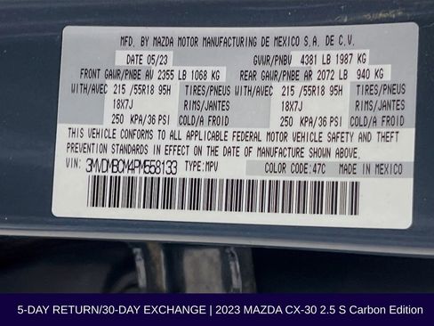 Used 2023 MAZDA CX-30 AWD 2.5 S w/ Preferred Package image 37