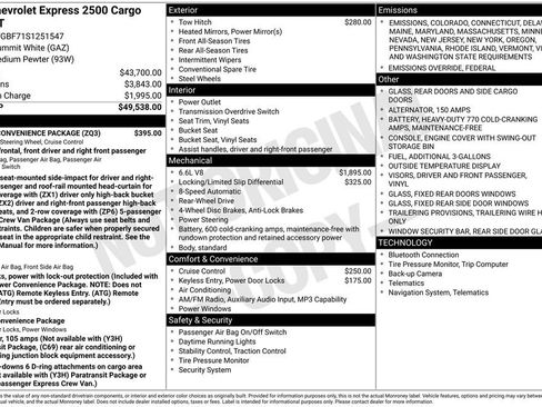 New 2025 Chevrolet Express 2500 Work Van w/ Driver Convenience Package image 38