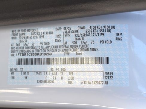 Used 2025 Ford Transit 250 148 Medium Roof w/ Load Area Protection Package RWD image 33