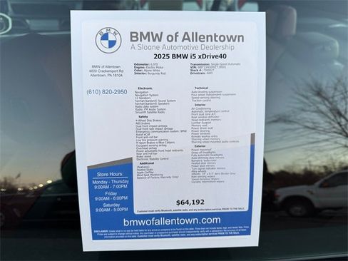 Certified 2025 BMW i5 xDrive40 w/ M Sport Package image 39