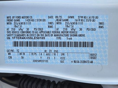 New 2025 Ford Ranger Lariat w/ FX4 Off-Road Package image 28