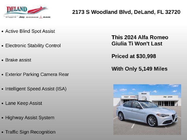 Used 2024 Alfa Romeo Giulia Ti RWD image 22