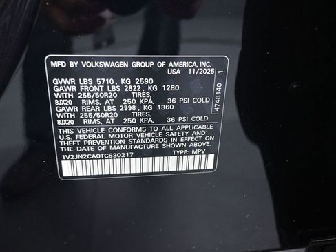 New 2026 Volkswagen Atlas SE image 20