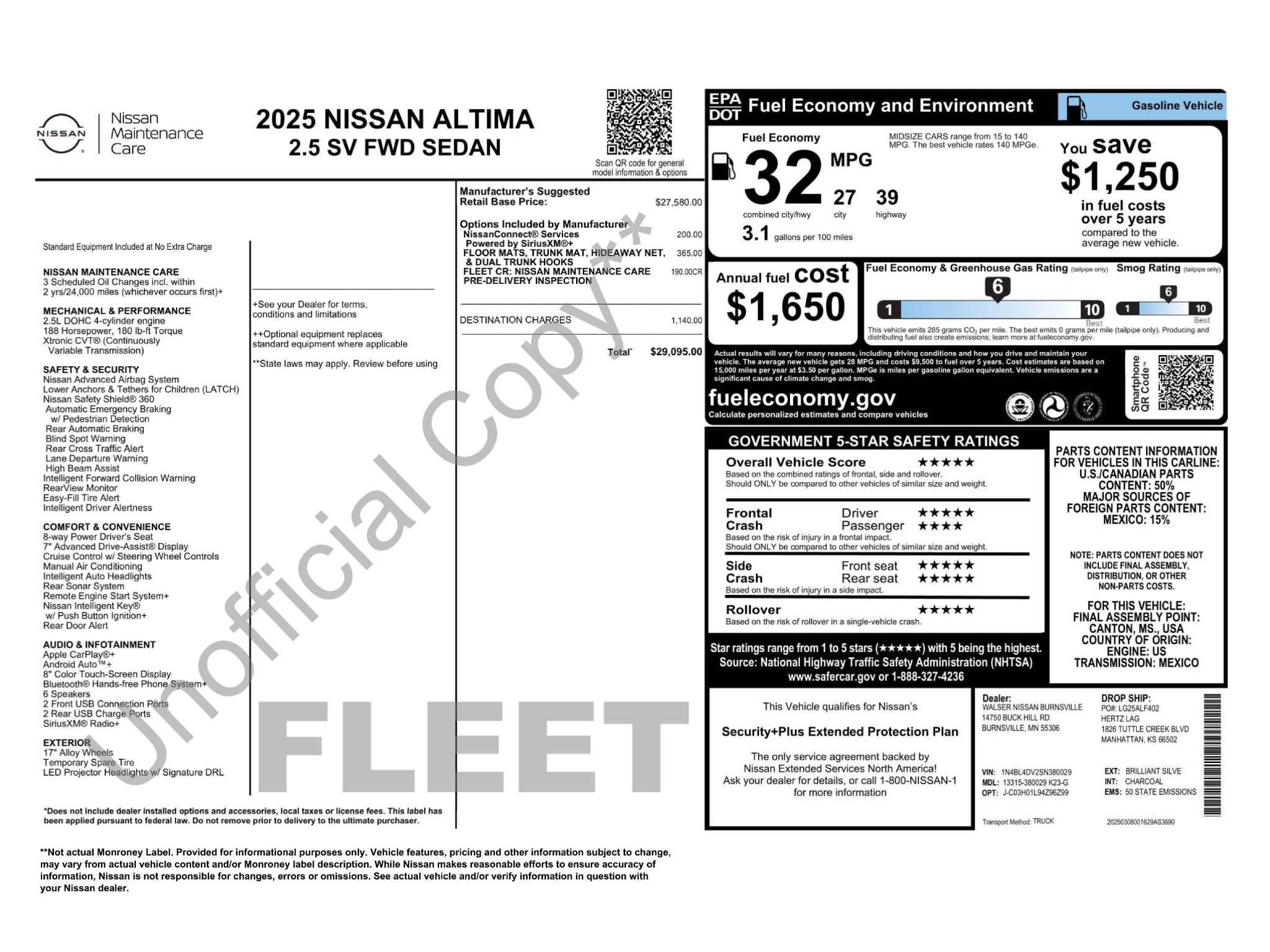 Used 2025 Nissan Altima 2.5 SV FWD image 2