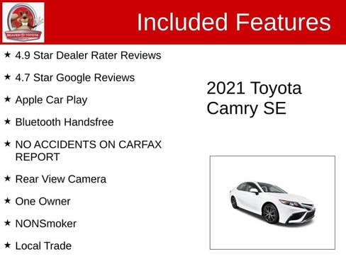 Used 2021 Toyota Camry SE FWD image 4