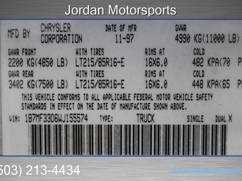 Used 1998 Dodge Ram 3500 Truck Laramie SLT image 94