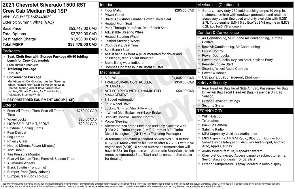 Used 2021 Chevrolet Silverado 1500 RST AWD/4WD image 2