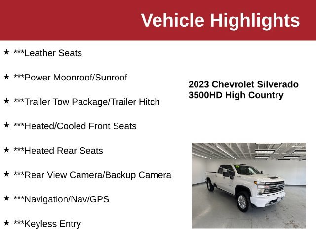 Used 2023 Chevrolet Silverado 3500 High Country w/ Z71 Off-Road Package AWD/4WD image 10