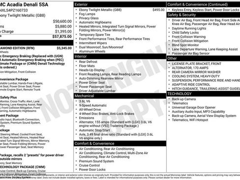 Used 2023 GMC Acadia Denali w/ Black Diamond Edition AWD/4WD image 2