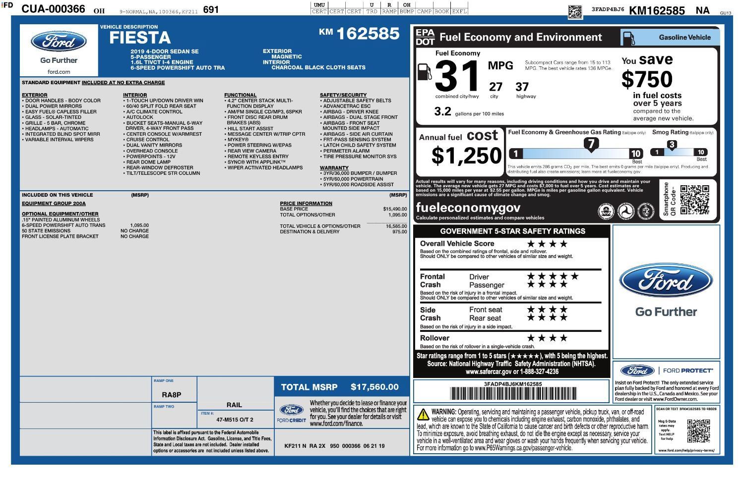 Used 2019 Ford Fiesta SE FWD image 2