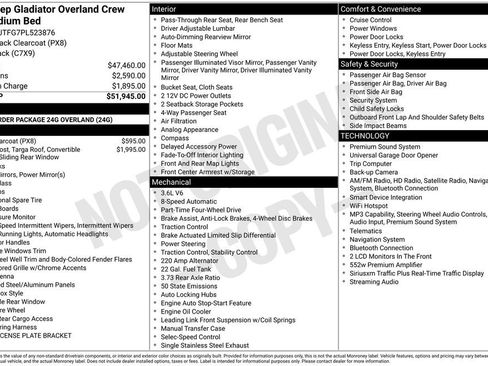 Used 2023 Jeep Gladiator Overland AWD/4WD image 3