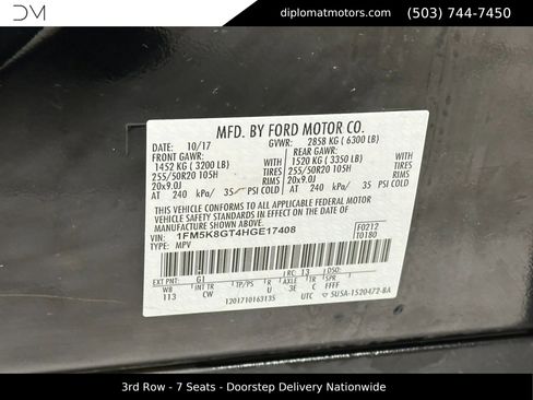 Used 2017 Ford Explorer Sport w/ Equipment Group 401A image 55