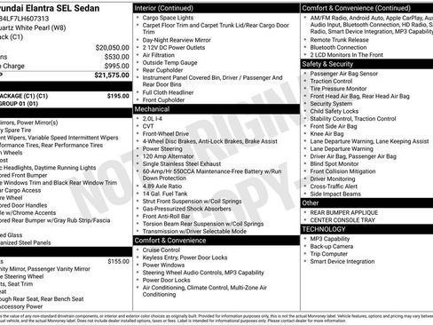Used 2020 Hyundai Elantra SEL w/ Cargo Package (C1) FWD image 5