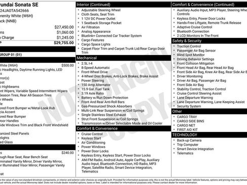 New 2026 Hyundai Sonata SE image 6