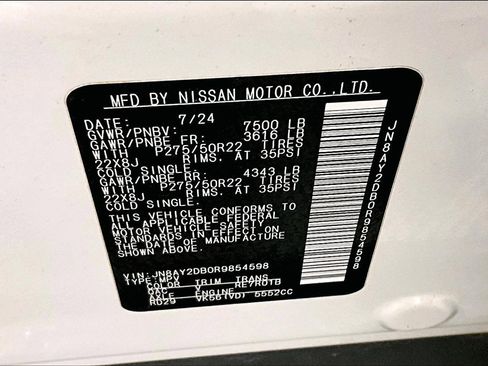 Used 2024 Nissan Armada Platinum w/ Captain's Chairs Package AWD/4WD image 44