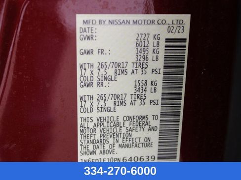 Used 2023 Nissan Frontier Pro-X w/ Pro-X Premium Package image 31