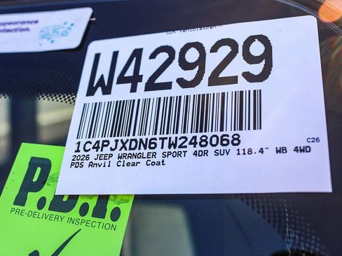 New 2026 Jeep Wrangler Sport S image 27