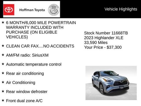 Used 2023 Toyota Highlander XLE AWD/4WD image 5