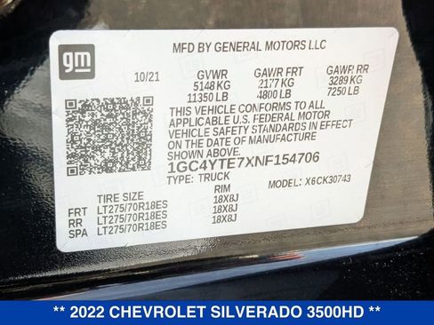 Used 2022 Chevrolet Silverado 3500 LT w/ All Star Edition AWD/4WD image 34